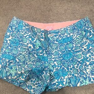 Lilly Pulitzer Sea-Inspired Blue and Green Women's Shorts